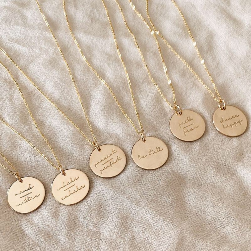 Faith | Fear Spiritual Peace Mantra Charm Necklace - Picture 15 of 15